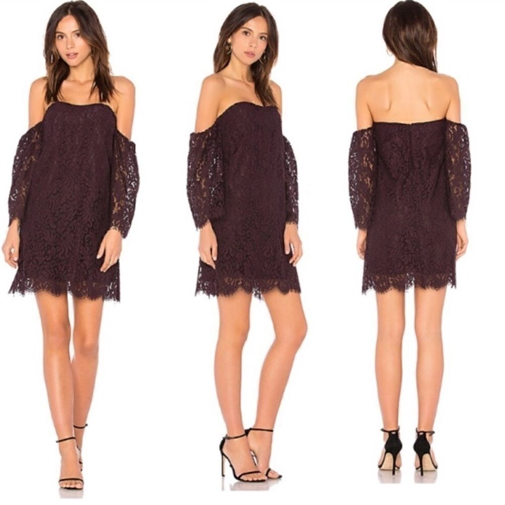 COPY - Cupcakes and Cashmere Plum Lace Cocktail dress size 2
